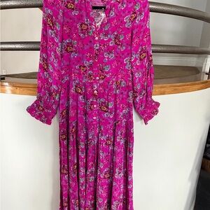 Sundance Zora Maxi Floral Long Sleeve Dress